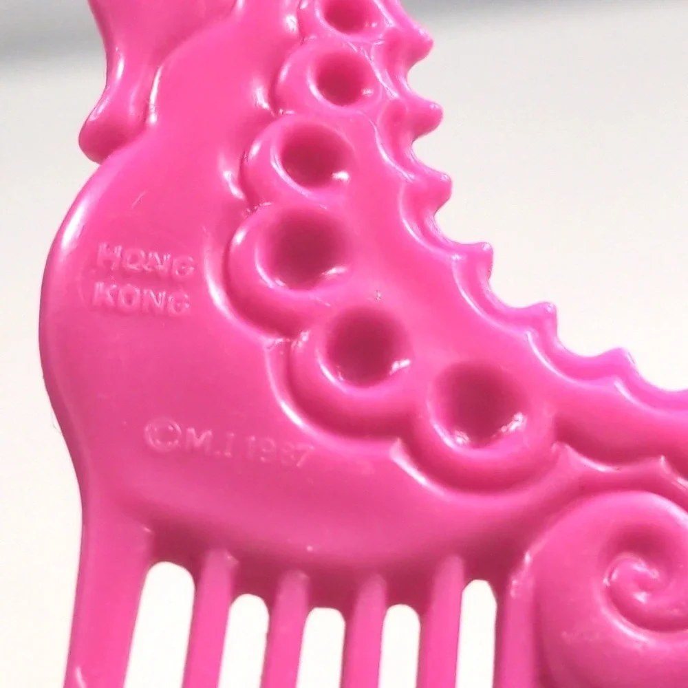 VTG‎ 1987 Mattel Barbie Island Fun Seahorse Comb Brush Accessory Lot Pink Orange